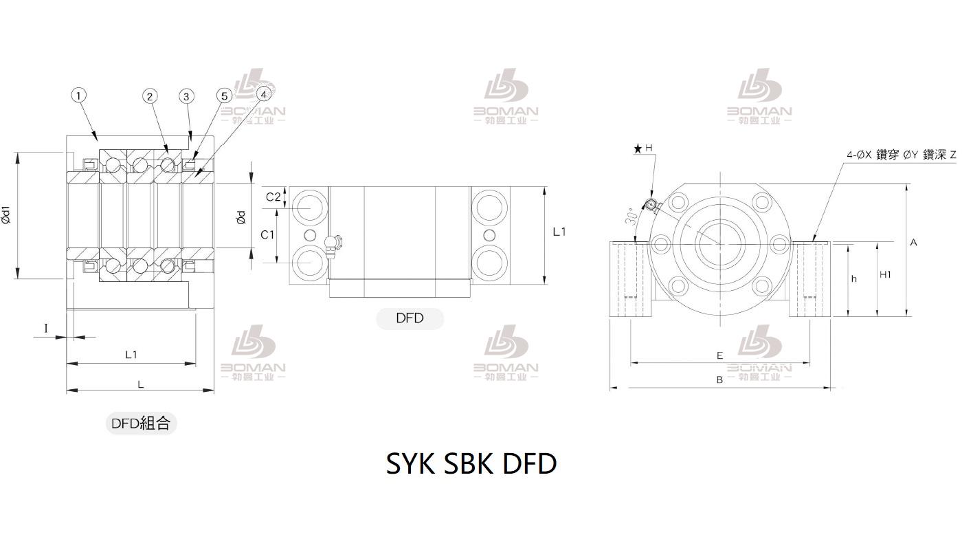 SYK MBCK40-H syk品牌丝杆支撑座生产厂家